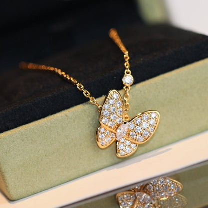 [⭐Clover Jewelry]BUTTERFLY DIAMOND NECKLACE