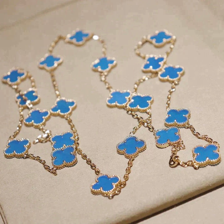 [⭐Clover Jewelry]CLOVER 20 MOTIFS TURQUOISE GOLD