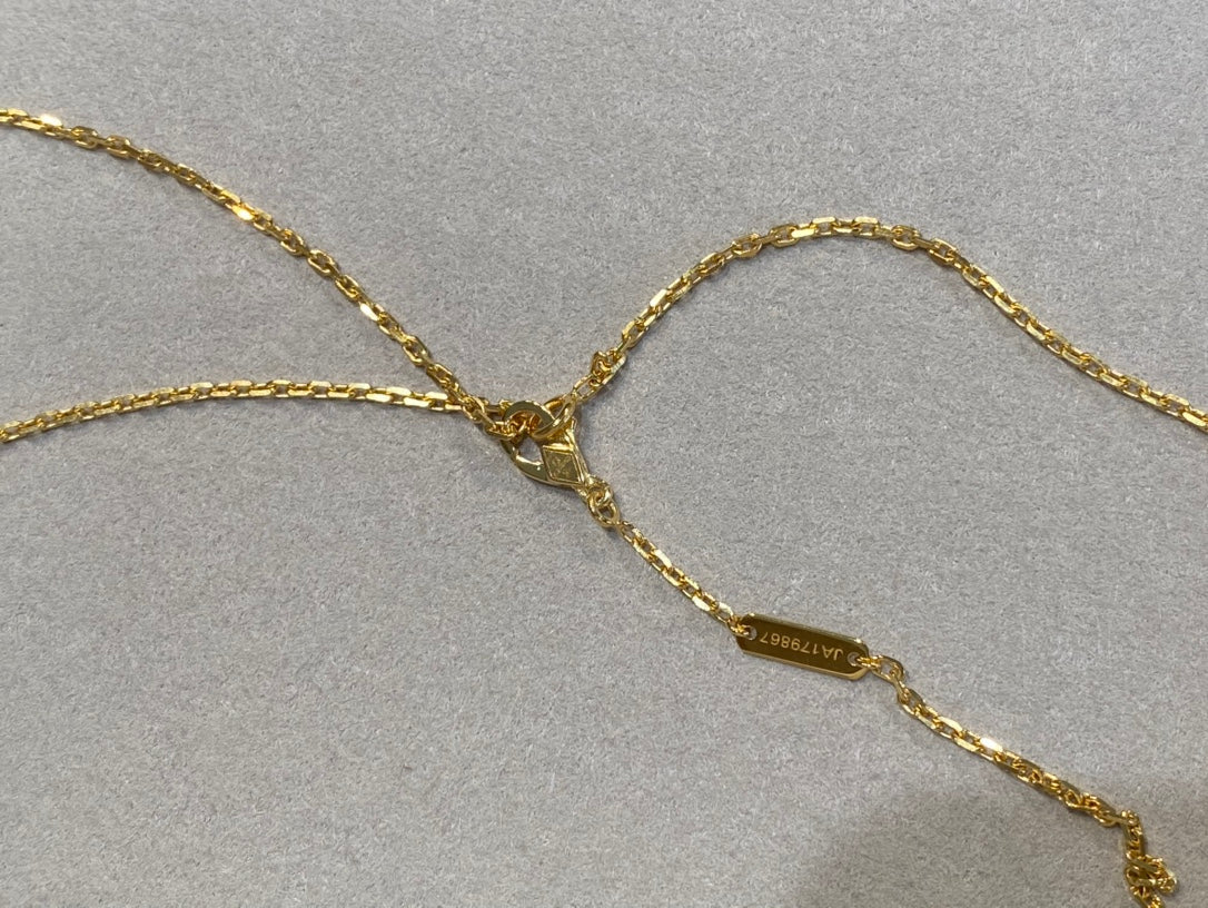 [⭐Clover Jewelry]CLOVER 25MM NECKLACE GOLD CARNELIAN