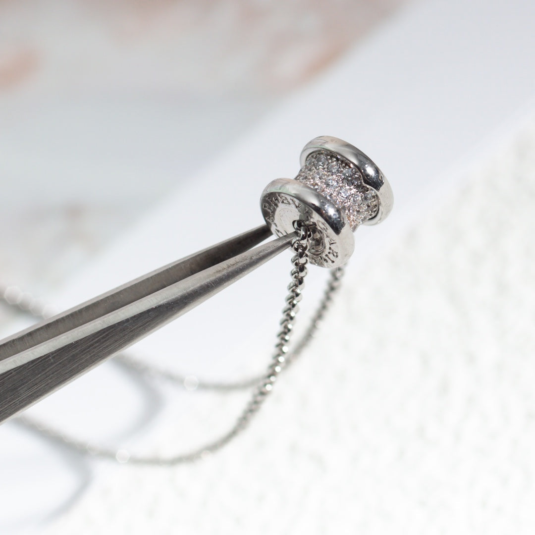 [⭐Clover Jewelry]ZERO 1 SILVER DIAMOND NECKLACE