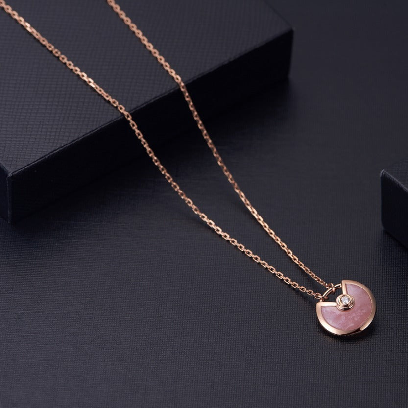[⭐Clover Jewelry]AMULETTE ROSE GOLD PINK MOP NECKLACE
