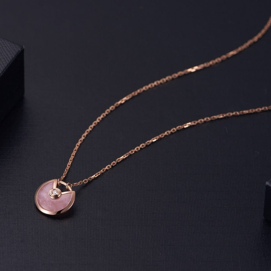 [⭐Clover Jewelry]AMULETTE ROSE GOLD PINK MOP NECKLACE