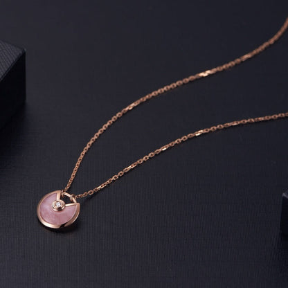 [⭐Clover Jewelry]AMULETTE ROSE GOLD PINK MOP NECKLACE