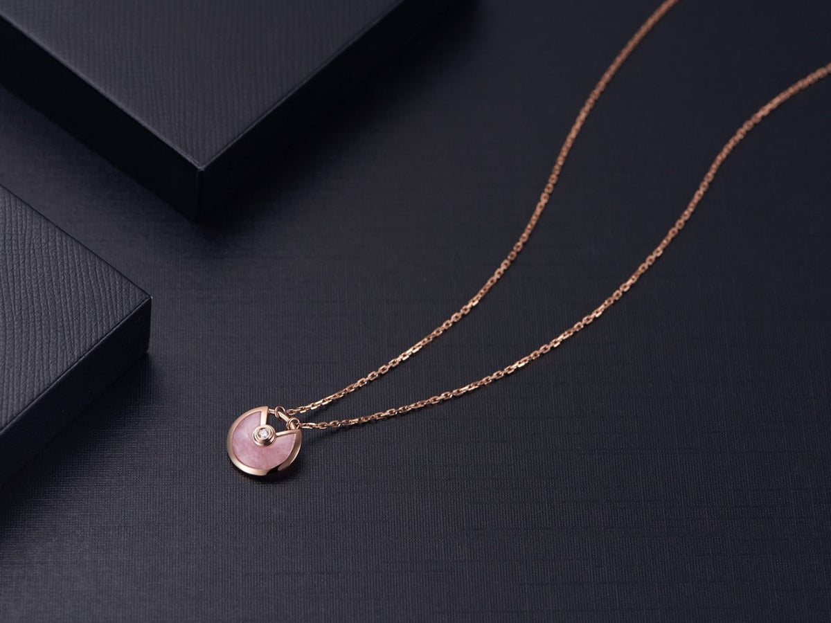 [⭐Clover Jewelry]AMULETTE ROSE GOLD PINK MOP NECKLACE