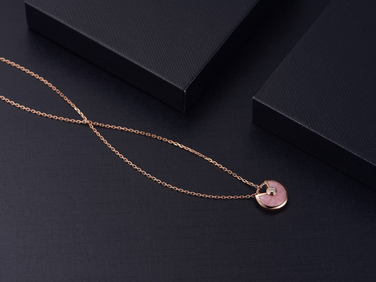 [⭐Clover Jewelry]AMULETTE ROSE GOLD PINK MOP NECKLACE