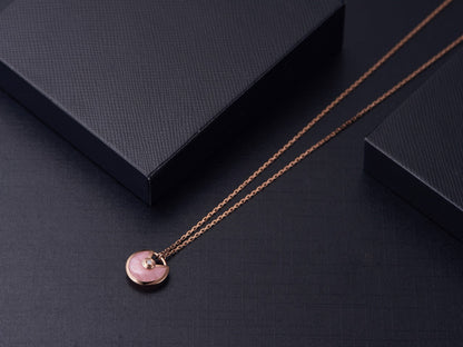 [⭐Clover Jewelry]AMULETTE ROSE GOLD PINK MOP NECKLACE