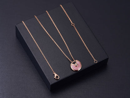[⭐Clover Jewelry]AMULETTE ROSE GOLD PINK MOP NECKLACE
