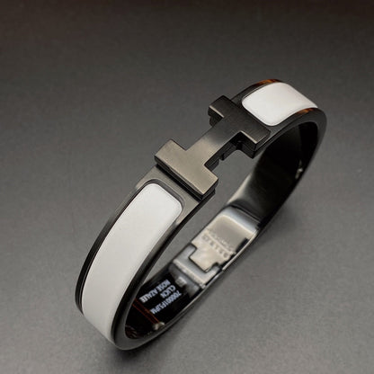[⭐Clover Jewelry]H BRACELET 12MM BLACK WHITE CERAMIC
