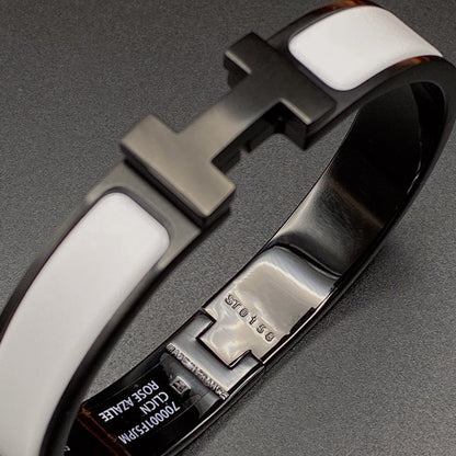[⭐Clover Jewelry]H BRACELET 12MM BLACK WHITE CERAMIC