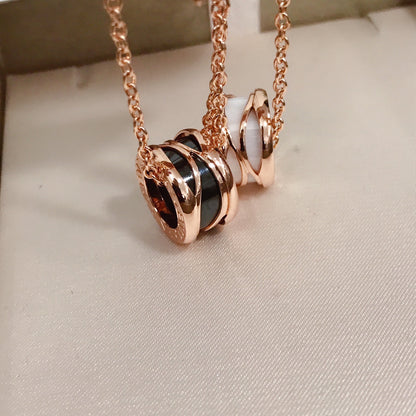 [⭐Clover Jewelry]ZERO 1 FOUR BAND PINK GOLD CERAMIC