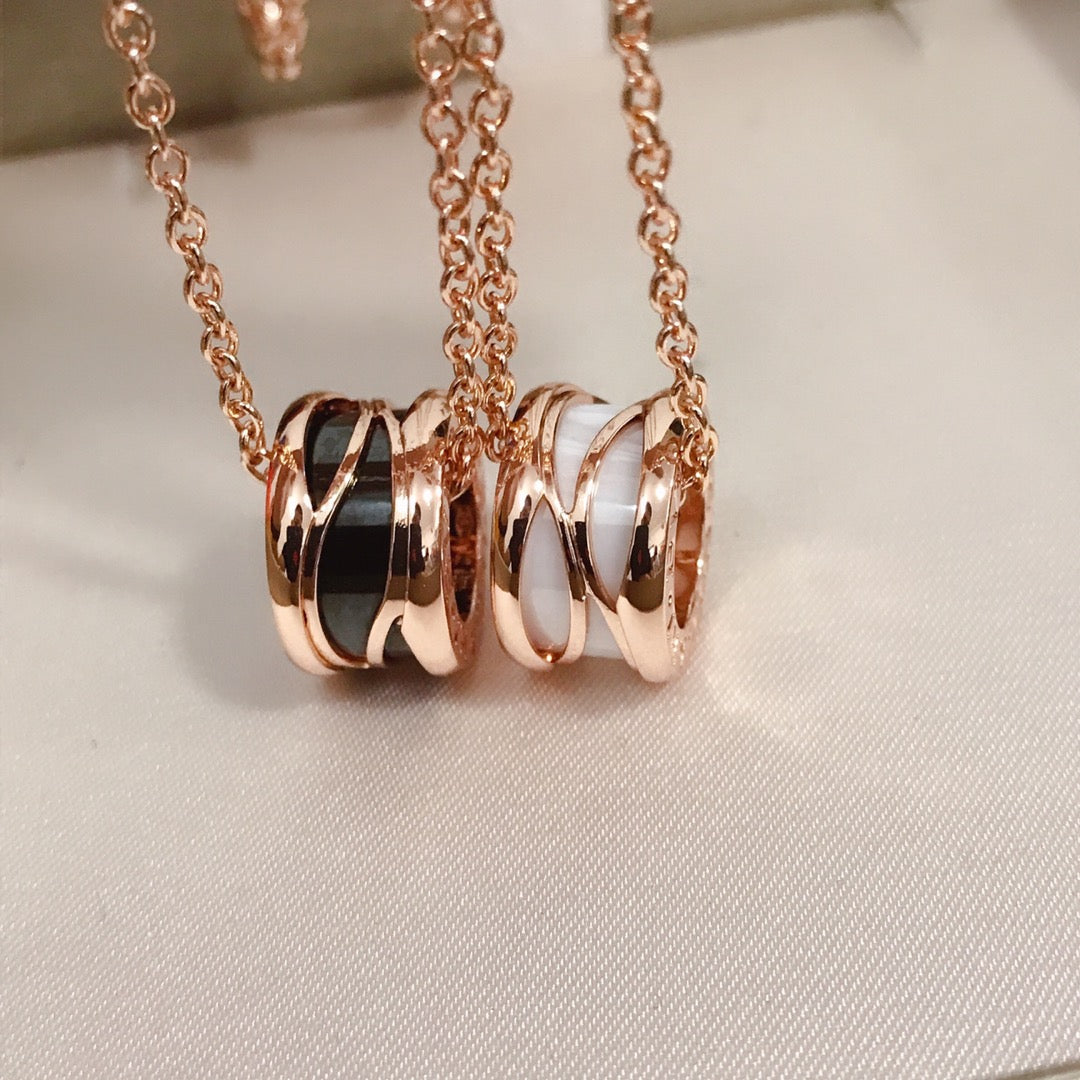 [⭐Clover Jewelry]ZERO 1 FOUR BAND PINK GOLD CERAMIC