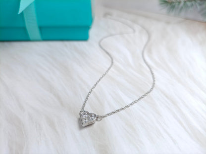 [Clover Jewelry]HEART 3 DIAMONDS PEDANT NECKLACE