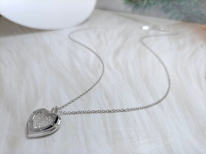[Clover Jewelry]HEART DIAMONDS PEDANT NECKLACE