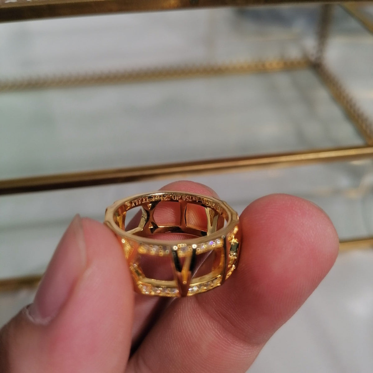 [Clover Jewelry]ATLAS LARGE OPEN DIAMOND RING