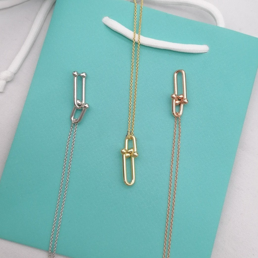 [Clover Jewelry]HARDWEAR GOLD DROP PEDANT NECKLACE