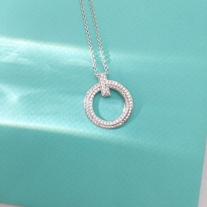 [Clover Jewelry]T WIRE PEDANT DIAMOND NECKLACE