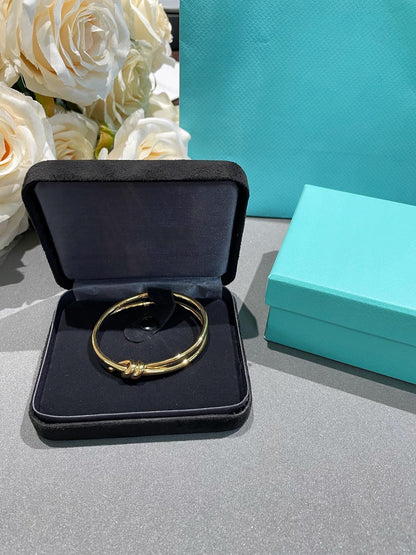 [Clover Jewelry]KNOT DOUBLE ROW GOLD BRACELET