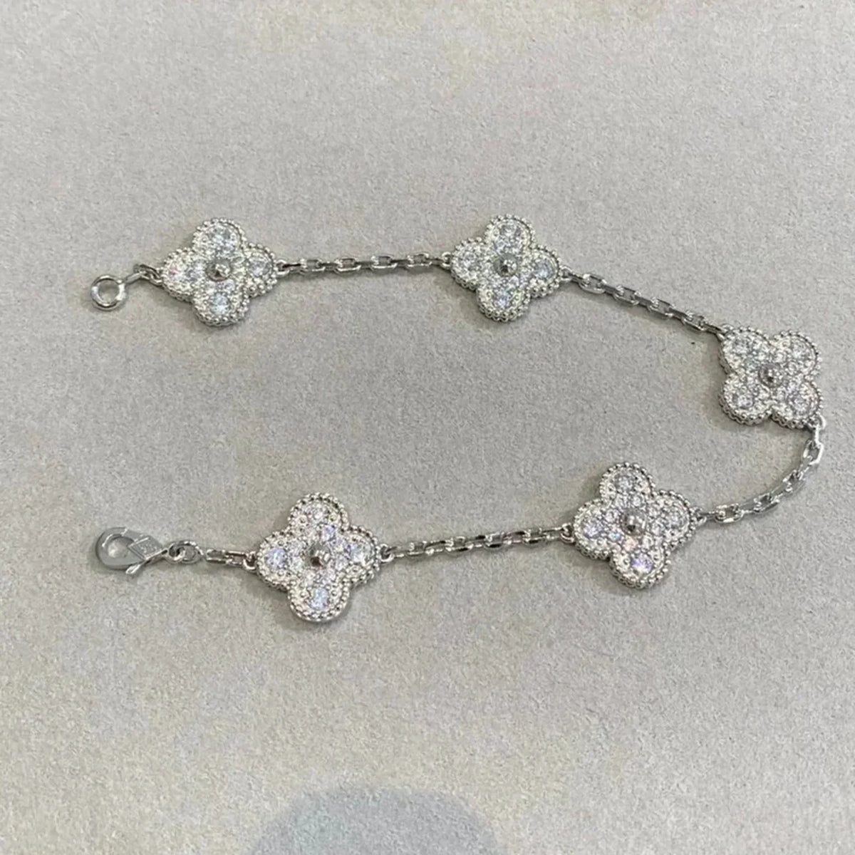 [⭐Clover Jewelry] CLOVER 5 MOTIF FULL DIAMOND BRACELET COLLECTION