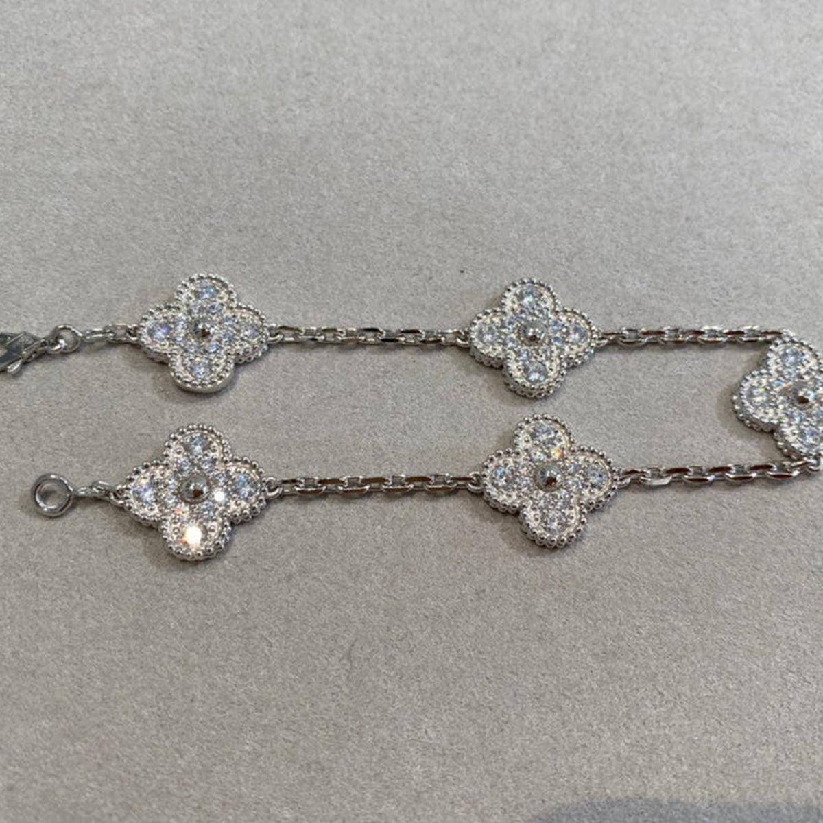 [⭐Clover Jewelry] CLOVER 5 MOTIF FULL DIAMOND BRACELET COLLECTION