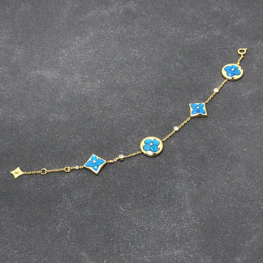 [⭐Clover Jewelry]STAR AND SUN TURQUOISE 4 MOTIFS 3 DIAMONDS