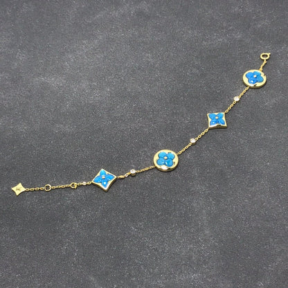 [⭐Clover Jewelry]STAR AND SUN TURQUOISE 4 MOTIFS 3 DIAMONDS
