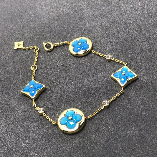 [⭐Clover Jewelry]STAR AND SUN TURQUOISE 4 MOTIFS 3 DIAMONDS
