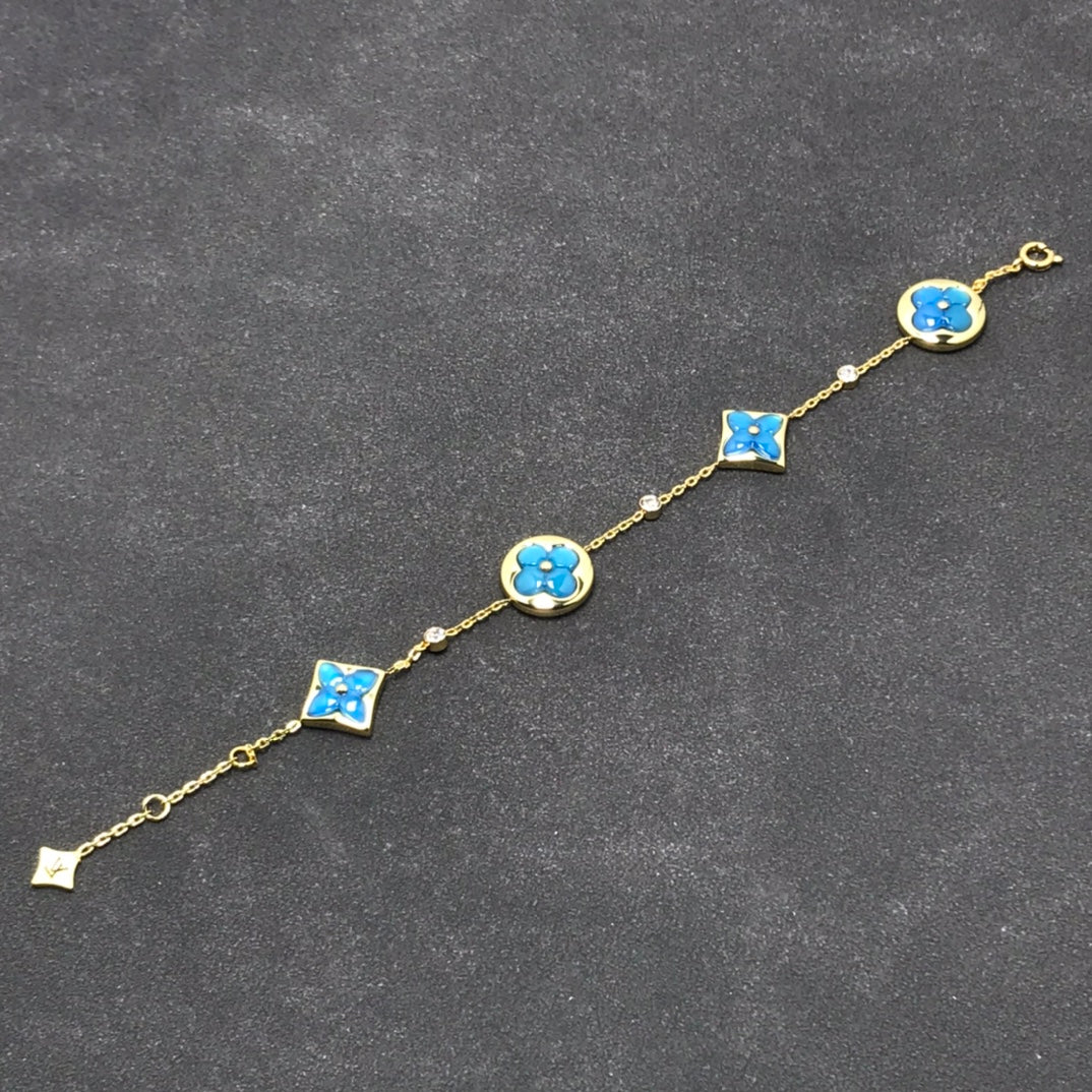 [⭐Clover Jewelry]STAR AND SUN TURQUOISE 4 MOTIFS 3 DIAMONDS