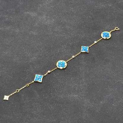 [⭐Clover Jewelry]STAR AND SUN TURQUOISE 4 MOTIFS 3 DIAMONDS