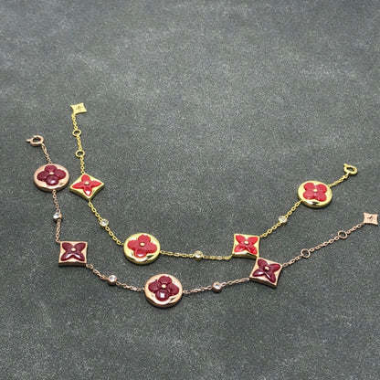 [⭐Clover Jewelry]STAR AND SUN CARNELIAN 4 MOTIFS 3 DIAMONDS