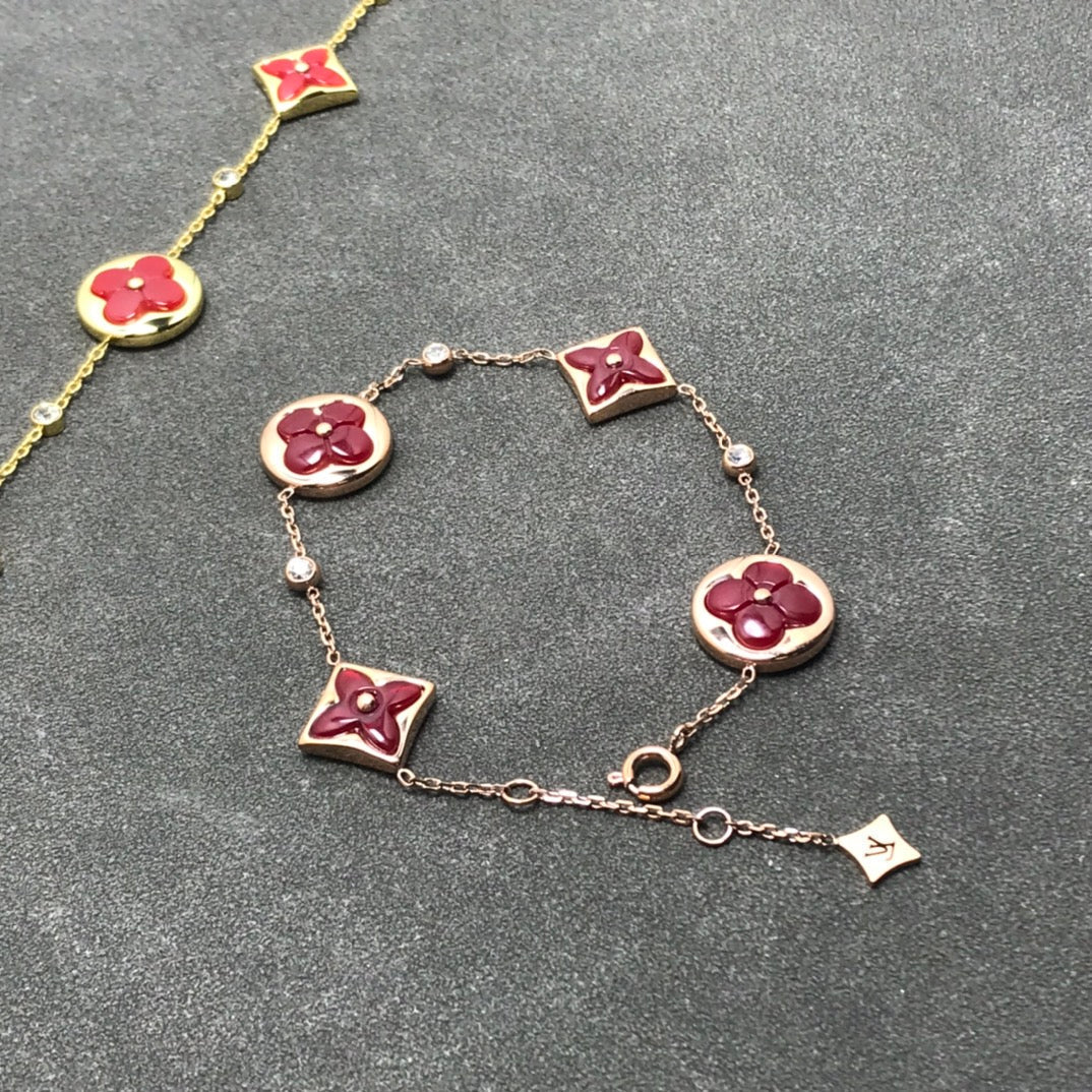[⭐Clover Jewelry]STAR AND SUN CARNELIAN 4 MOTIFS 3 DIAMONDS