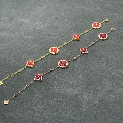 [⭐Clover Jewelry]STAR AND SUN CARNELIAN 4 MOTIFS 3 DIAMONDS