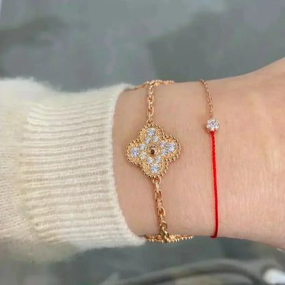 [⭐Clover Jewelry] CLOVER 5 MOTIF FULL DIAMOND BRACELET COLLECTION