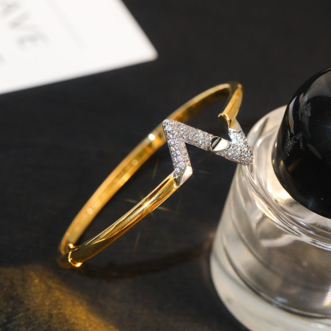 [⭐Clover Jewelry]VOLTE UPSITE DOWN GOLD DIAMOND BRACELET