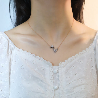 [⭐Clover Jewelry]VOLT SILVER DIAMOND PEDANT NECKLACE