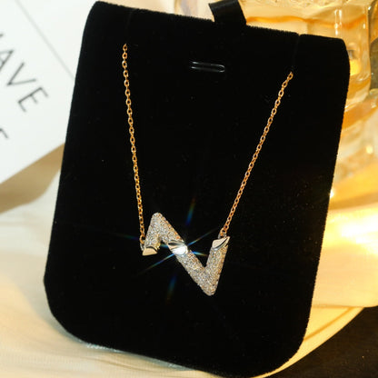 [⭐Clover Jewelry]VOLT SILVER DIAMOND PEDANT NECKLACE