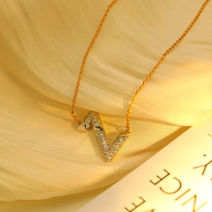[⭐Clover Jewelry]VOLT SILVER DIAMOND PEDANT NECKLACE