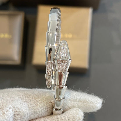 [⭐Clover Jewelry]SERPENTI BRACELET DIAMONDS SILVER