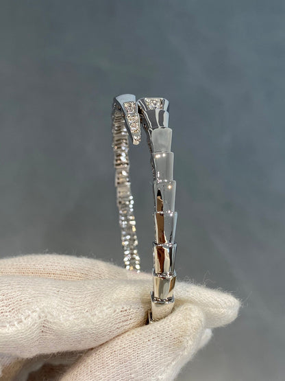 [⭐Clover Jewelry]SERPENTI BRACELET DIAMONDS SILVER