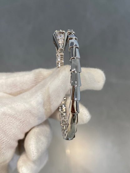 [⭐Clover Jewelry]SERPENTI BRACELET DIAMONDS SILVER