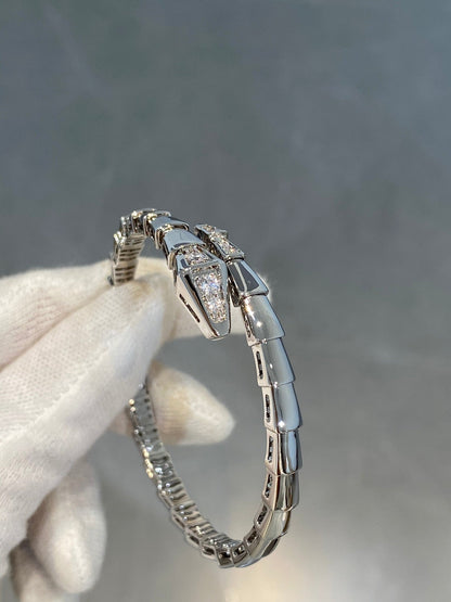 [⭐Clover Jewelry]SERPENTI BRACELET DIAMONDS SILVER