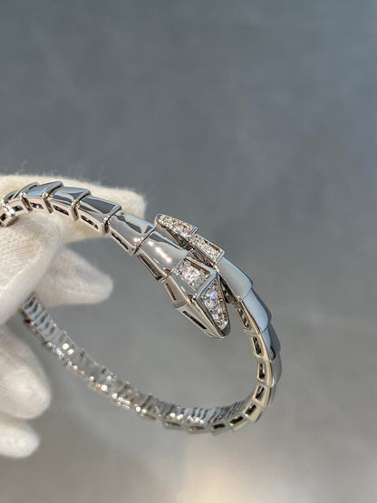 [⭐Clover Jewelry]SERPENTI BRACELET DIAMONDS SILVER