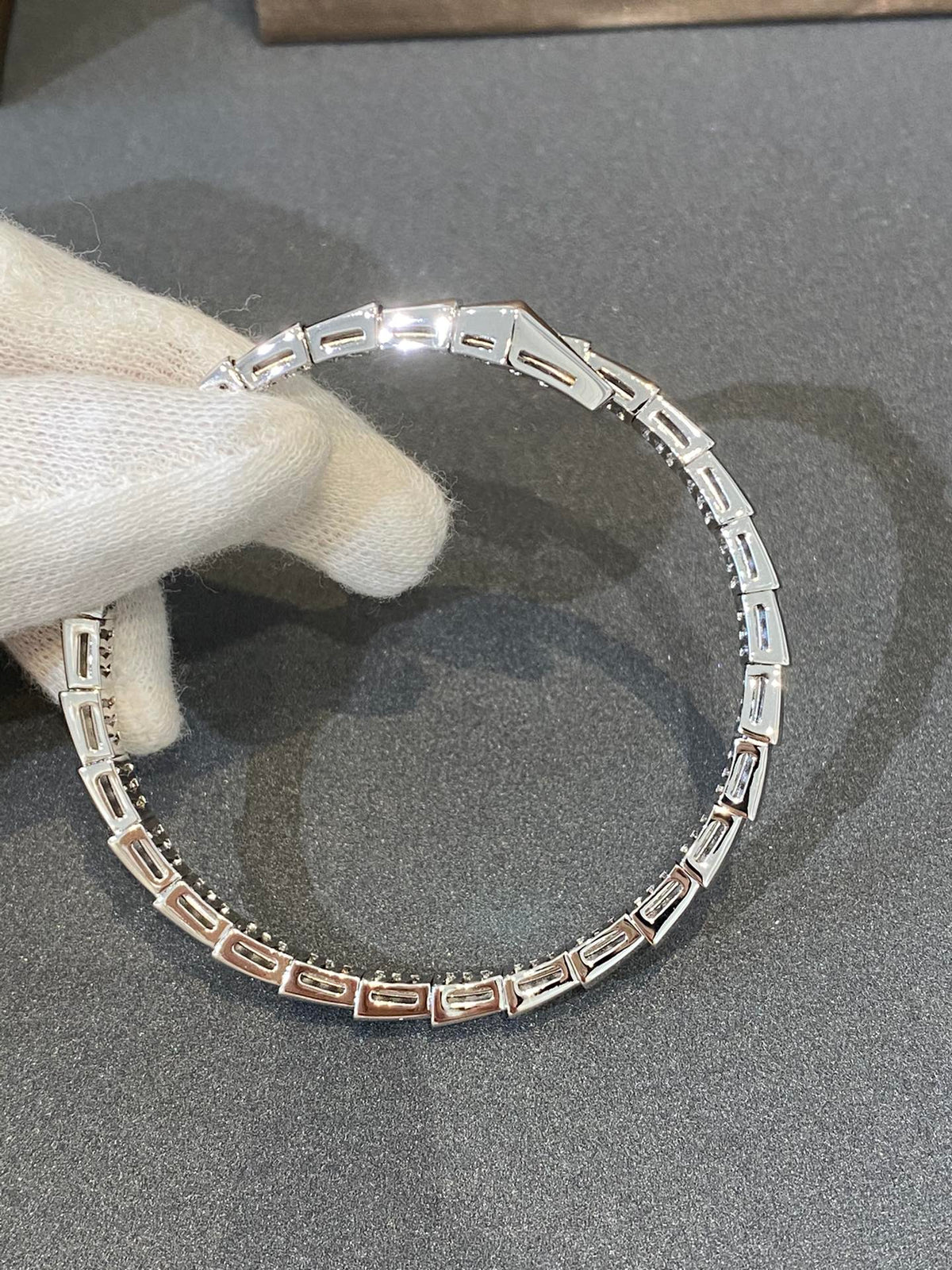 [⭐Clover Jewelry]SERPENTI BRACELET DIAMONDS SILVER