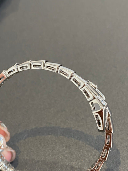 [⭐Clover Jewelry]SERPENTI BRACELET DIAMONDS SILVER