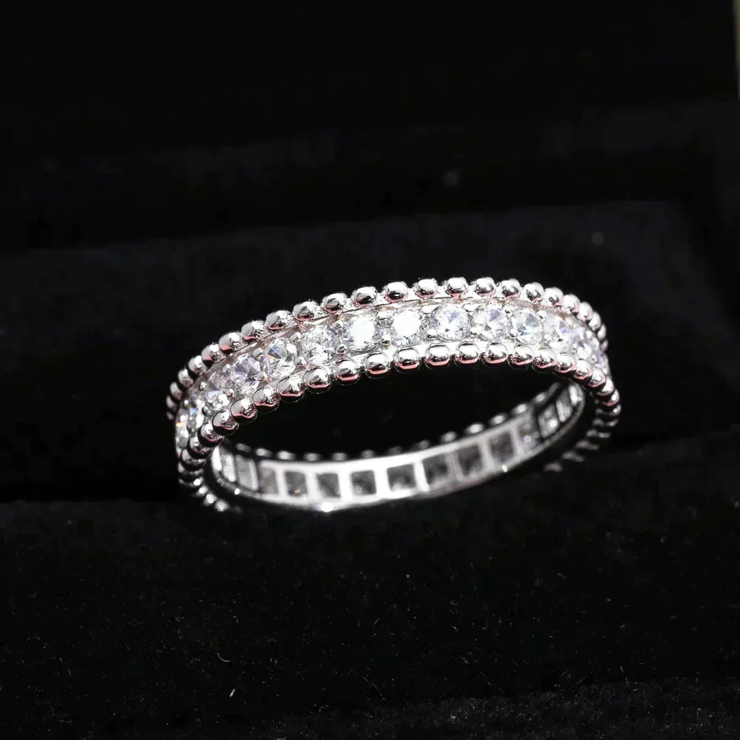 [⭐Clover Jewelry]PERLEE DIAMOND SILVER RING
