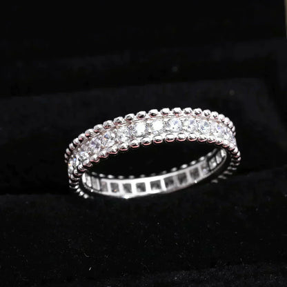 [⭐Clover Jewelry]PERLEE DIAMOND SILVER RING