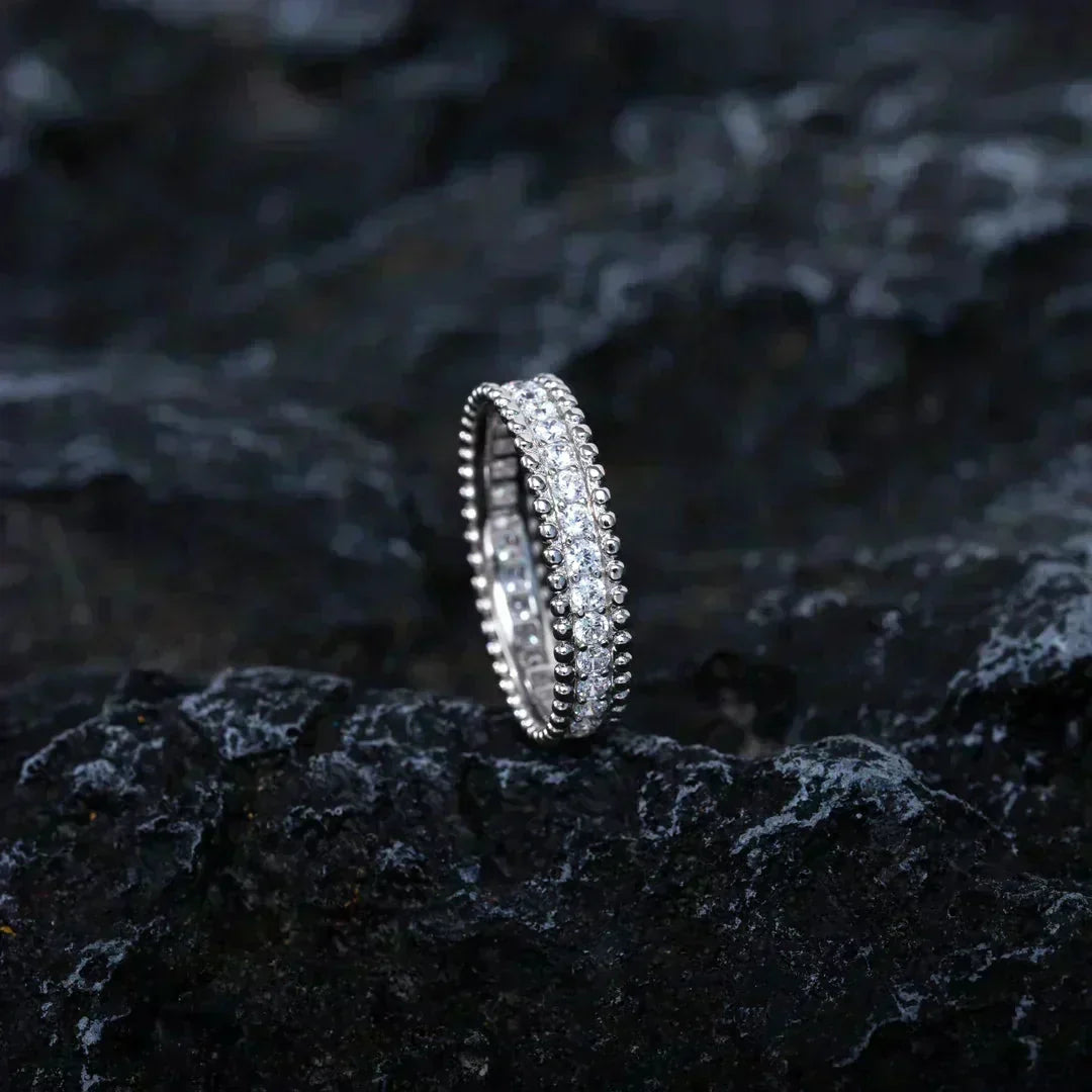 [⭐Clover Jewelry]PERLEE DIAMOND SILVER RING