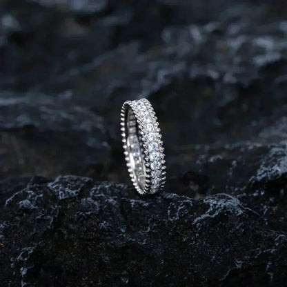 [⭐Clover Jewelry]PERLEE DIAMOND SILVER RING