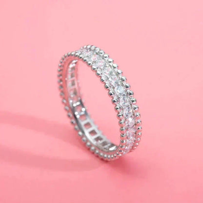 [⭐Clover Jewelry]PERLEE DIAMOND SILVER RING