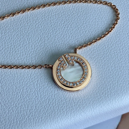 [Clover Jewelry]T DIAMOND CIRCLE PEDANT NECKLACE