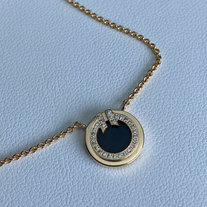 [Clover Jewelry]T DIAMOND CIRCLE PEDANT NECKLACE